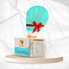 بكج التوهّج الطبيعي – صابونة الجلوتاثيون سعادة بيوتي + الليفة الكورية