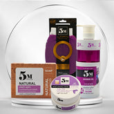 باقة 5M لتفتيح وترطيب الجسم – تنظيف عميق، تقشير، نعومة وإشراقة من أول استخدام