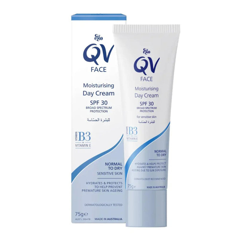 كيو في - كريم مرطب نهاري مع واقي شمس بعامل 30 درجة  70 جم