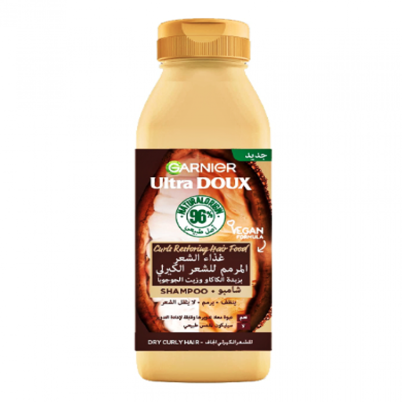 غارنييه - شامبو للشعر المرمم كيرلي بزبدة الكاكاو وزيت الجوجوبا ، 350 مل