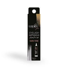 وينكس - صمغ رموش صناعية سهل الاستخدام سريع الجفاف. لون مقسم يحتوي على فيتامينات ذات لون داكن