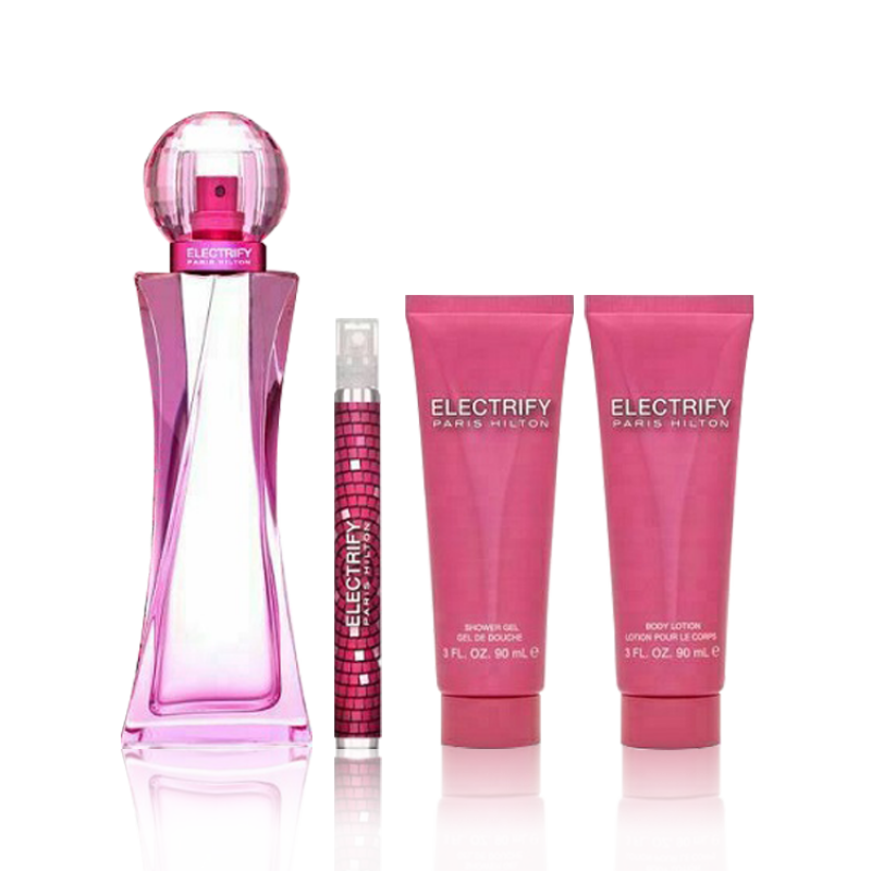 طقم باريس هلتون اليكتريفاي - أو دي بارفيوم (نسائي) 100مل 4قطع