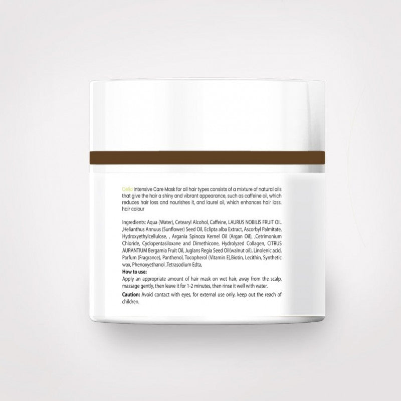سيليا - ماسك الكافيين وزيت الغار لجميع انواع الشعر 500 جم