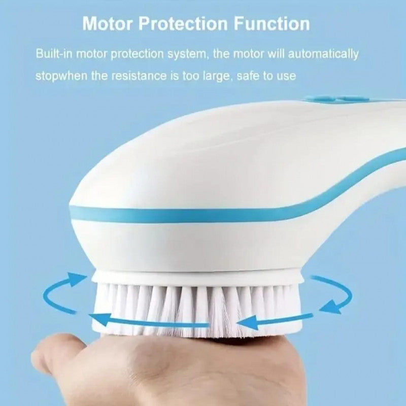 فرشاة الجسم الالكترونية مع مقبض اضافي للاماكن الصعبه