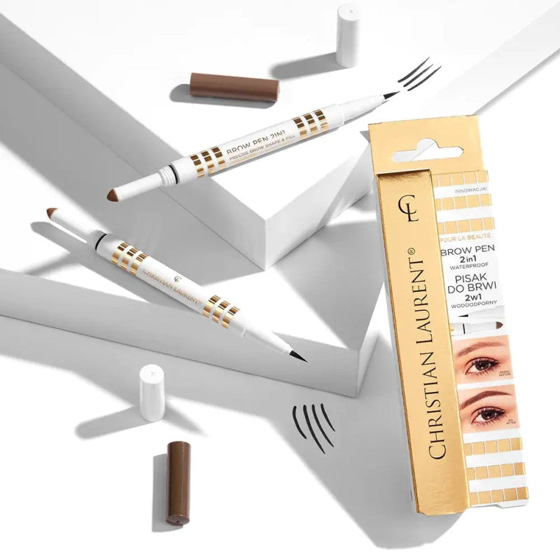 كريستيان لوران - قلم الحواجب 2 في 1 بني دافئ
