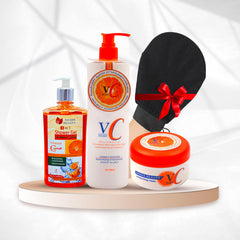 مجموعة فيتامين C للعناية وتفتيح البشرة – 3 قطع