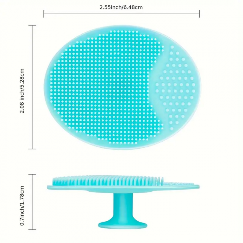 فرشاة السيليكون لتنظيف وتقشير الوجه والرؤوس السوداء - اخضر