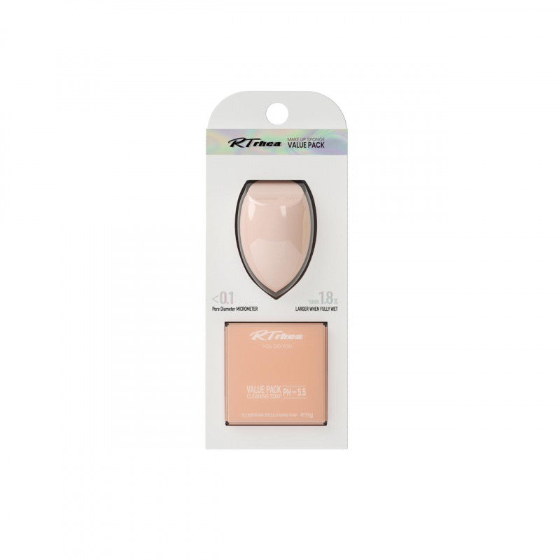 كي اس دي - اسفنجة هوائية وصابون منظف للمسة ناعمة على البشرة - وردي غامق 214