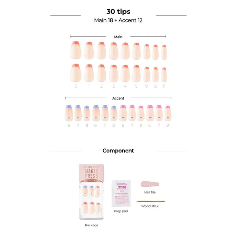 داشينج ديڤا - نيون شييك فرنش أظافر لاصقة
