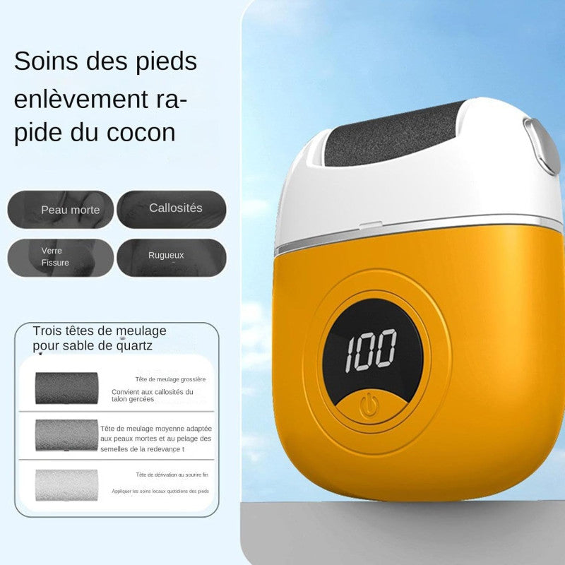 مبرد قدم كهربائي ذكي لإزالة الجلد الميت وتشقق الكعبين