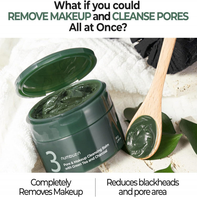 نومبوزين‏ - بلسم 3 لتنظيف المسام والمكياج بالشاي الأخضر والفحم 85 جم