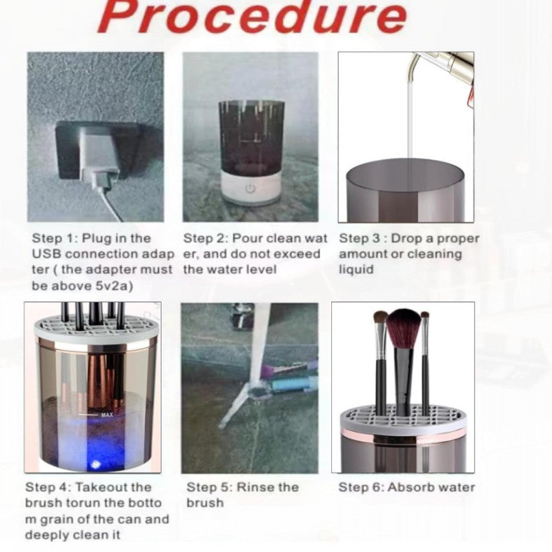 منظف فرش المكياج الكهربائي