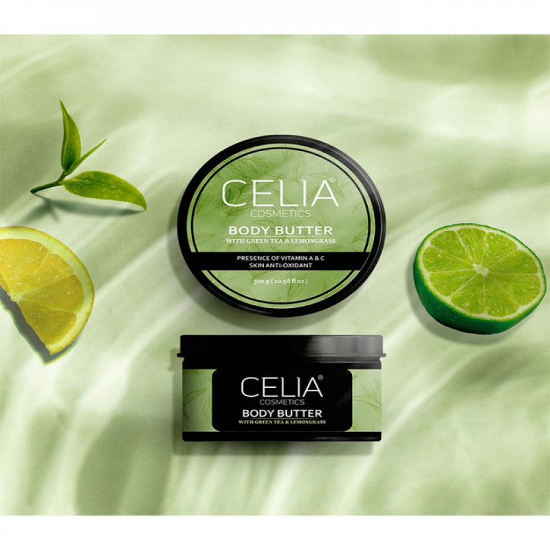 سييليا - زبدة الجسم بخلاصة الشاي الاخضر وعشبة الليمون 300ج